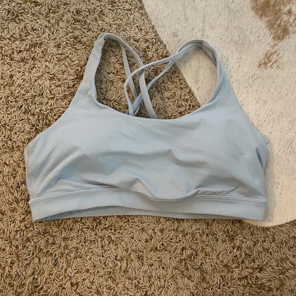 Lululemon sports bra — light blue